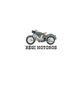 Régi motoros minta fehér pólón