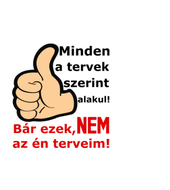 Minden terv minta fekete pólón