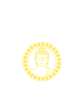 Buddha minta piros pólón