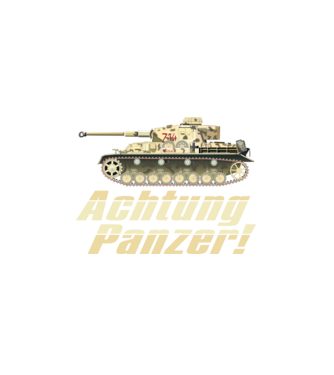 Achtung Panzer minta fehér pólón