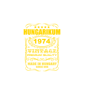 Hungarikum 1974  minta fehér pólón