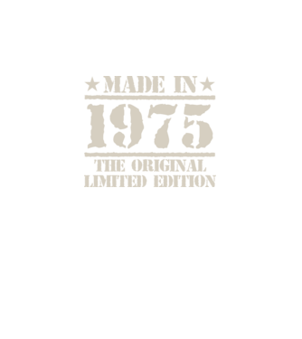 Made in 1975 minta fekete pólón