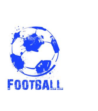 Football (kék) minta fekete pólón