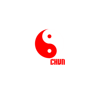 Wing Chun (red white) minta farmerkék pólón
