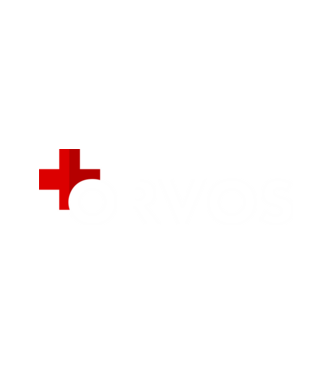 Orvos (white) minta fehér pólón