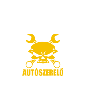 Autószerelő minta fekete pólón