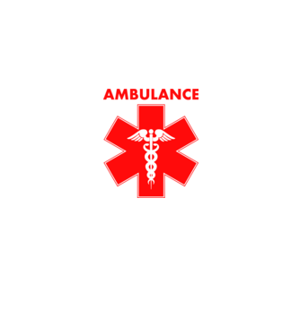 Ambulance (red text) minta szürke pólón