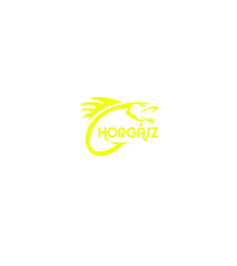 Horgasz (yellow) minta fekete pólón