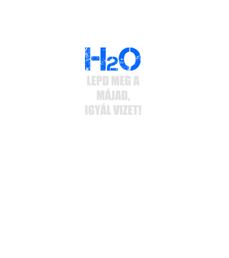 H2O minta fekete pólón