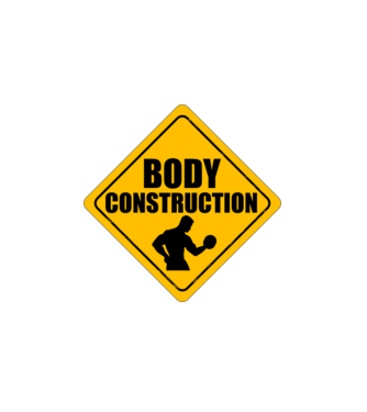 Body Construction minta fehér pólón