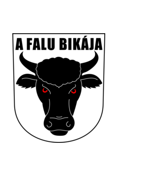 A falu bikája minta fehér pólón