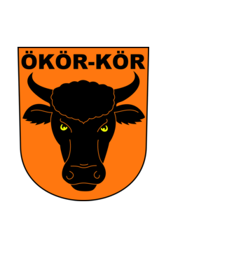 Ökör-kör (orange) minta fehér pólón