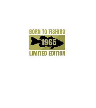 Born to Fishing 1965 minta fekete pólón