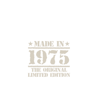 Made in 1975 minta fekete pólón
