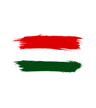 Magyar zászló (festett stílus) minta fehér pólón