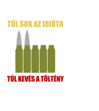 Túl sok idióta minta fekete pólón
