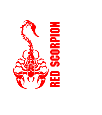 Red Scorpion minta fekete pólón