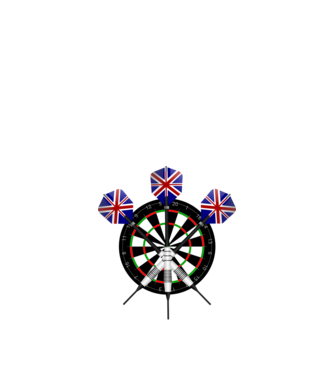 Darts King minta fehér pólón