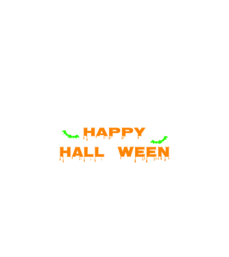 Happy Halloween minta fekete pólón