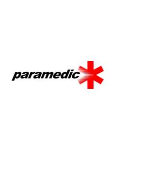 Paramedic (black) minta fekete pólón
