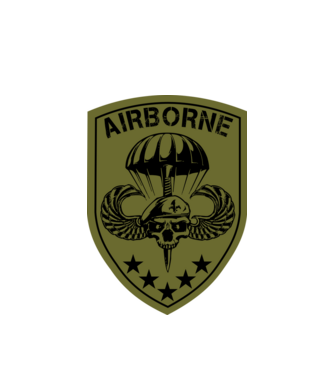 Airborne minta fehér pólón