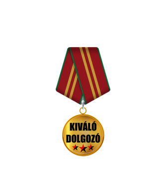 Kiváló dolgozó minta fehér pólón