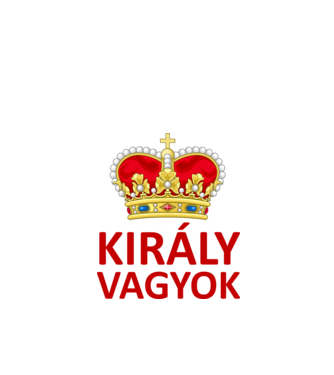 Király vagyok minta fekete pólón