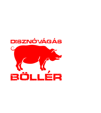 Disznóvágás . Böllér minta fekete pólón