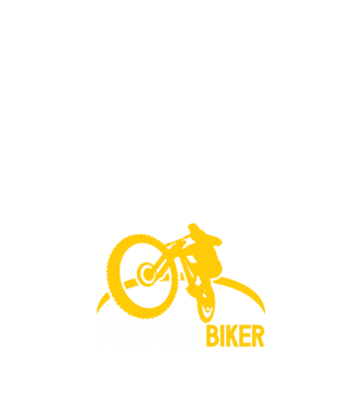 Mountain Biker minta fekete pólón