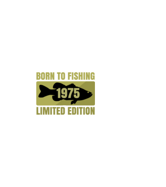 Born to Fishing 1975 minta sötétkék pólón