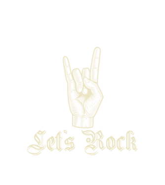 Lets Rock minta fehér pólón