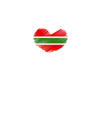 Magyar szív minta fekete pólón