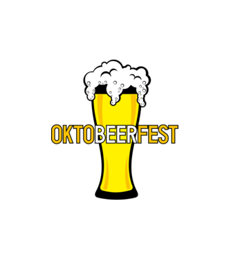 OktoBEERfest minta fehér pólón