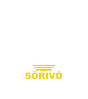 Sörivó (yellow) minta fehér pólón