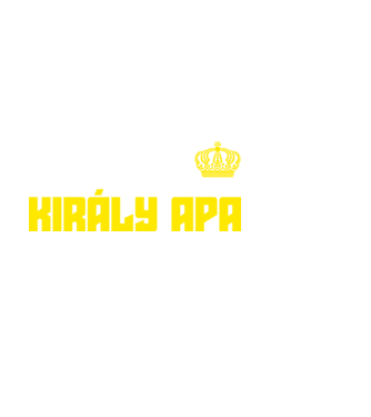Király Apa minta fekete pólón