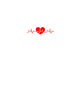 EKG szív minta királykék pólón