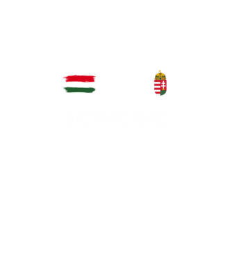 Magyarország címer és zászló minta fekete pólón