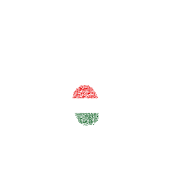 Nemzeti ujjlenyomat minta fekete pólón