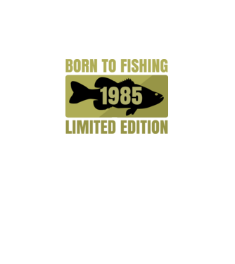 Born to Fishing 1985 minta fekete pólón