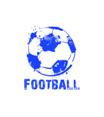 Football (kék) minta fehér pólón