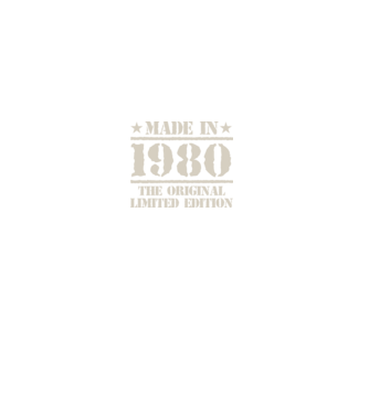 Made in 1980 minta fekete pólón