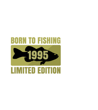Born to Fishing 1995 minta fekete pólón