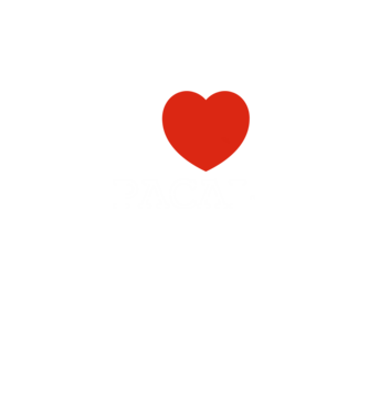 I Love pacal minta fekete pólón