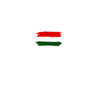 Magyar zászló (festett stílus) minta királykék pólón