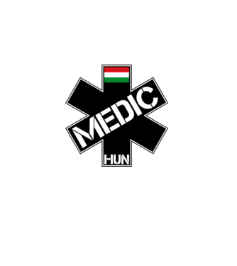 Medic HUN minta szürke pólón