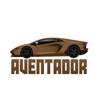 Aventador minta fehér pólón