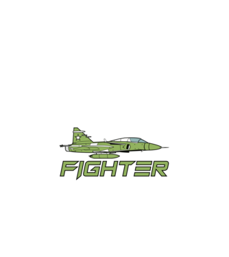 Fighter minta fehér pólón