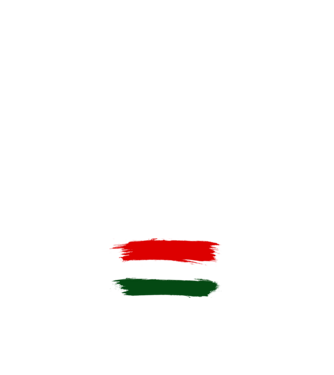 Magyar zászló (festett stílus) minta sötétkék pólón