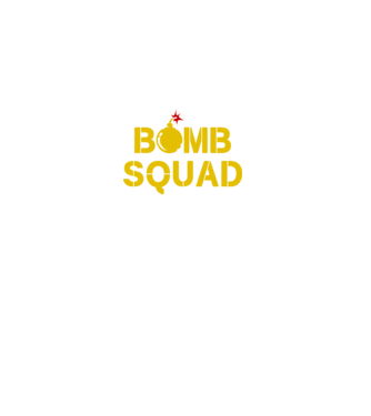 Bomb Squad minta fekete pólón