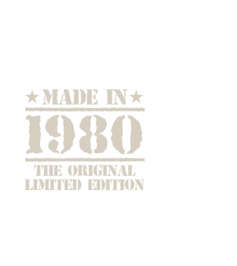 Made in 1980 minta fekete pólón
